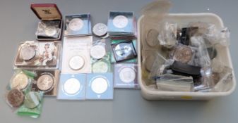 An amateur collection of largely UK coins, including a 1953 uncirculated Coronation set, small