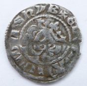 Edward I or II London Mint silver penny, diameter 19mm, weight 1.4g