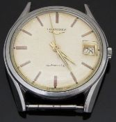 Longines gentleman's automatic wristwatch ref. 7171-1 with date aperture, two-tone gold and black