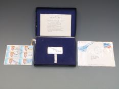 Danbury Mint Concorde inauguration flight hallmarked silver commemorative ingot, weight 48g, first