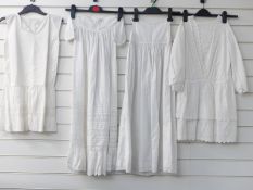 Four Victorian / Edwardian petticoats /nightdresses