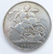 George IIII 1822 crown. F+VF-