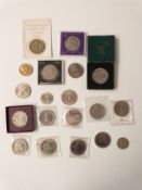 A collection of UK coins to include Festival of Britain, £5 examples, Prince Charles investiture