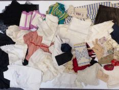 Victorian combination bloomers, christening gown, lace table runners, embroidered nightdress,