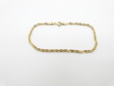 A 9ct gold fine bracelet, 1.4g