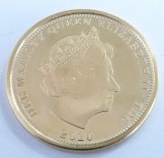 London Mint Office 2010 gold full sovereign The Churchill 70th Anniversary proof gold full