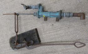 19thC/early 20thC brass and iron water or similar hand pump