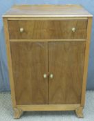 Walnut cupboard with drawer above, W76 x D42 x H109cm