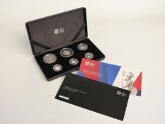 Royal Mint 2014 Britannia cased six coin silver proof set with certificate