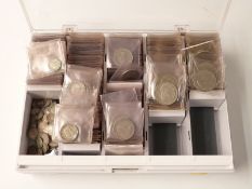 An amateur collection of UK coinage including silver, Victoria onwards, all in a 'Coinstor' style