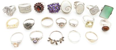 A silver gilt locket and necklace, Victorian silver locket, silver St Christopher, silver brooch,