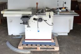 Jet single phase table saw JTSS1500 with sliding table with fence, mitre attachment and dust