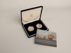 Royal Mint commemorative silver proof two crown set for the 200th anniversary of the Battle of