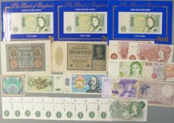 J.B.Page one pound notes comprising ten consecutive examples HS25 440255-264 together with a group