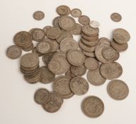 Approximately 535g largely pre-1947 UK silver, together with a small quantity of pre 1920 examples
