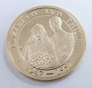Westminster 1947-1997 14ct gold proof commemorative coin to celebrate the Golden Wedding of the