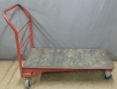 Metal trolley, length 120cm