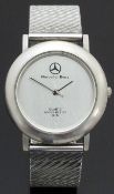Mercedes Benz gentleman's wristwatch with silver hands and dial, stainless steel case and quartz