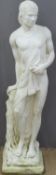 Classical style garden statue of a man draped in a robe, 103cm