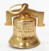 9ct gold bell charm