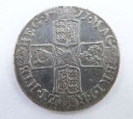 Queen Anne 1711 silver sixpence F+-VF