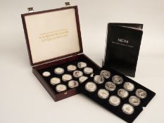 MDM HM Queen Elizabeth the Queen Mother silver proof coin collection in deluxe case with certificate