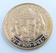 500th Anniversary of the First Gold Sovereign 1489-1989 gold half sovereign in case with