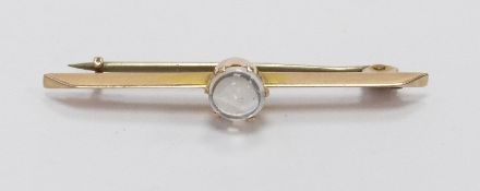 A 9ct gold brooch set with a moonstone cabochon