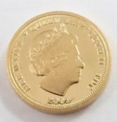 Tristan da Cunha Accession to the Throne of Henry VIII 22ct gold one crown coin, 5g, quadruple