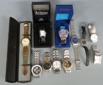 Eleven various wristwatches including Sekonda, Lorus, Beverly Hills etc, some in original boxes.