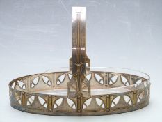 WMF basket or serving dish with cut glass liner, length 33cm