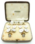 Mother of pearl stud and cufflink set, in original Austin Reed box