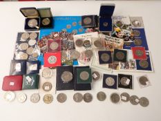 A large collection of modern commemorative crowns etc., some cased and in presentation packs