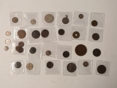 A small interesting collection of UK and overseas coins mid 18thC onwards, includes William III,