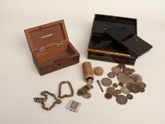 A collection of silver coinage etc, Elizabeth I onwards, 260g, also includes Lord's Prayer on