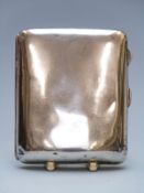 George V hallmarked silver cigarette case, Birmingham 1915 maker William Neale & Son Ltd, length 8.