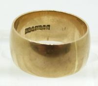 A 9ct gold wedding band/ ring, 4.5g (size I)