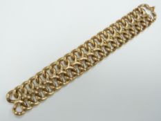 A 14k gold bracelet made up of interlocking links, 73.5g