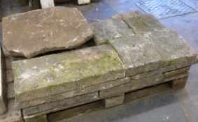 Pallet of stoneware including a flagstone