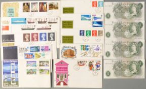 Four Elizabeth II Governor JB Page Bank of England £1 notes, all uncirculated, clean and crisp, CY27