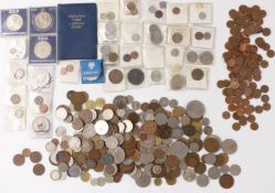 A collection of sundry UK and world coinage to include Australia , Irish Free State, USA etc,