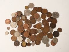 A collection of largely UK coinage, George III onwards includes small silver content, prior world