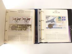 THe Royal Family coin/stamp cover collection in collectors' album, together with The Millennium