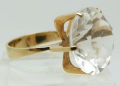 A 14ct gold ring set with paste, 5.4g (size N)