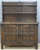 Oak Ercol style sideboard, W122 x D45 x H150cm