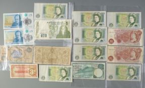 A collection of UK and 1960s Royal Bank of Scotland bank notes, AA £5 notes, BAF etc