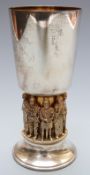 Aurum limited edition (238/900) Winchester cathedral hallmarked silver commemorative goblet, with