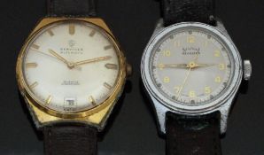 Two Services gentleman's wristwatches, one automatic with date aperture, gold hands and hour