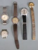 Five gentleman's wristwatches comprising Walker & Hall Ltd, Superoma De Luxe, Relide, Citizen and