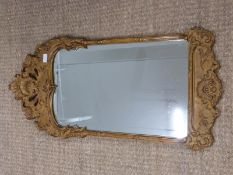 Regency style gilt framed mirror, 100x43cm